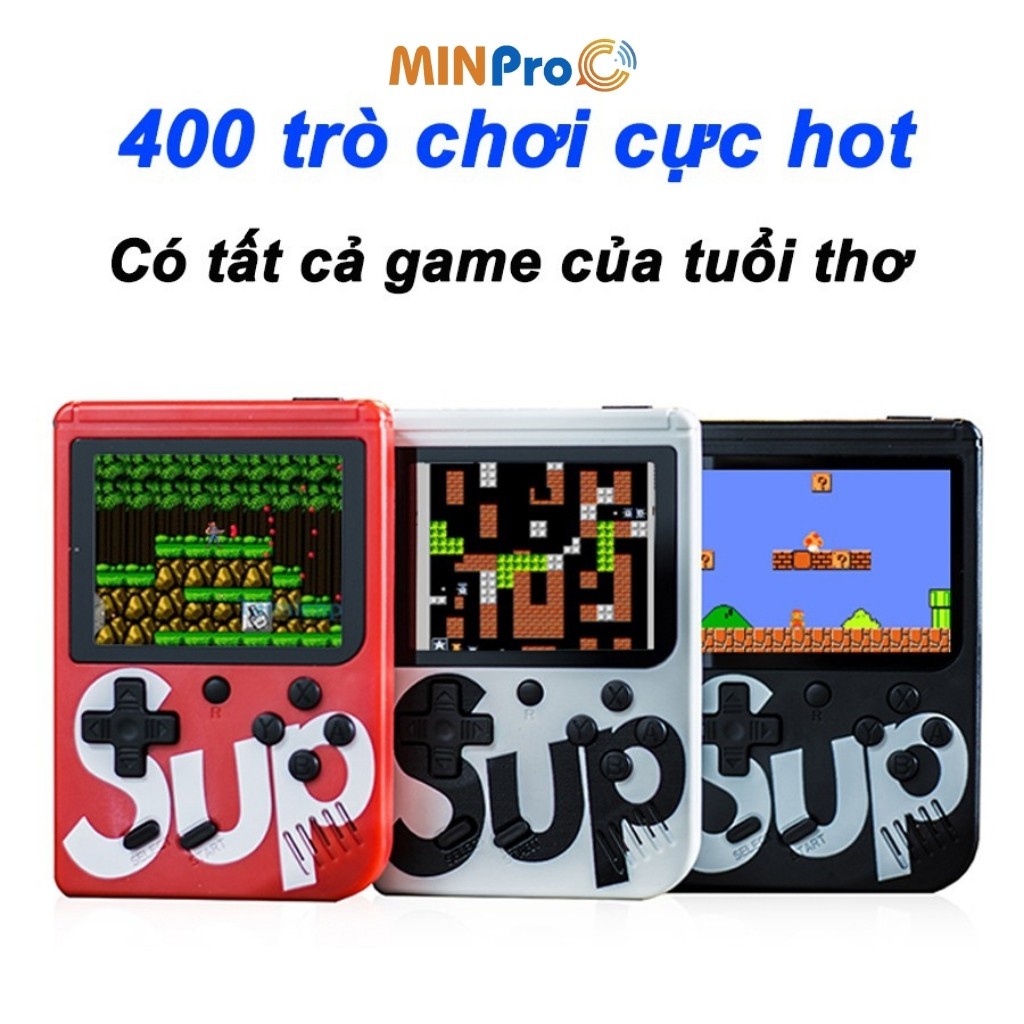 Máy chơi game cầm tay mini SUP hơn 400 trò chơi huyền thoại, chơi game điện tử 4 nút cao cấp giá rẻ - Minpro