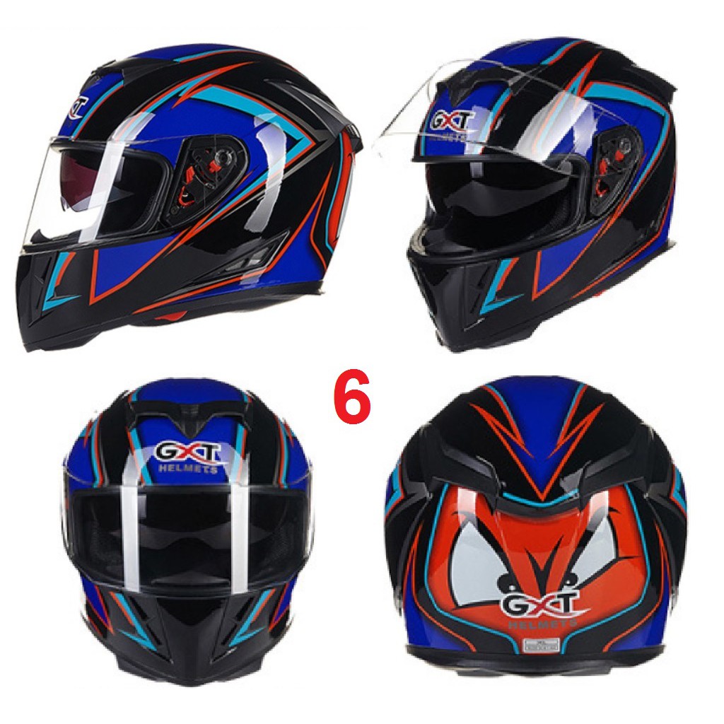 Mũ nón bảo hiểm GXT fullface full face TQ màu trắng mặt quỷ