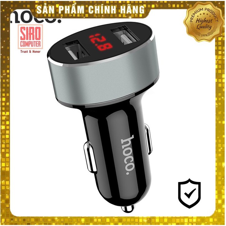 Tẩu Sạc Ô Tô 2 Cổng Hoco 12v/24v Z26
