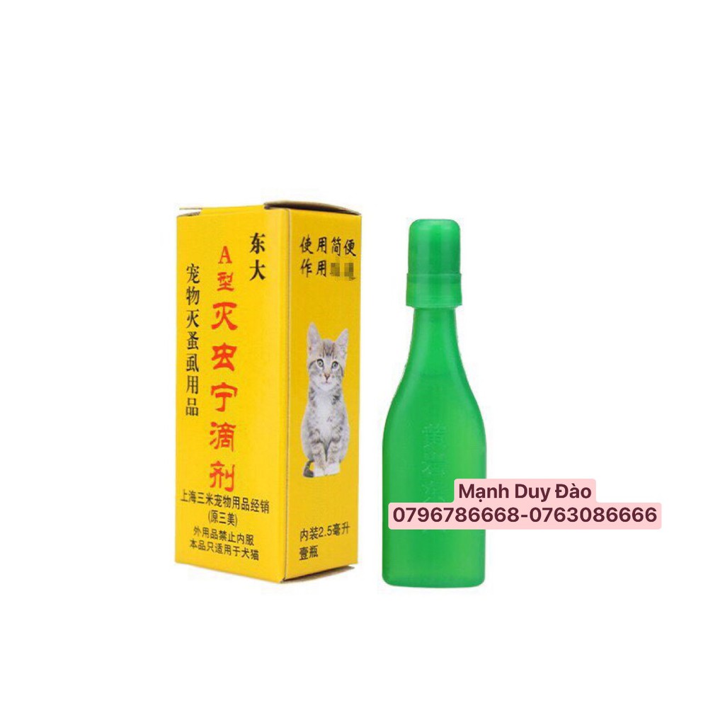 NHỎ GÁY TRỊ VE RẬN BỌ CHÉT CHO CHÓ MÈO SIÊU HIỆU QUẢ