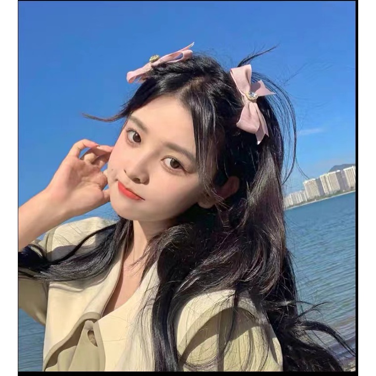 Kẹp Tóc Hình Nơ Đính Đá Lấp Lánh Thời Trang Cho Nữ