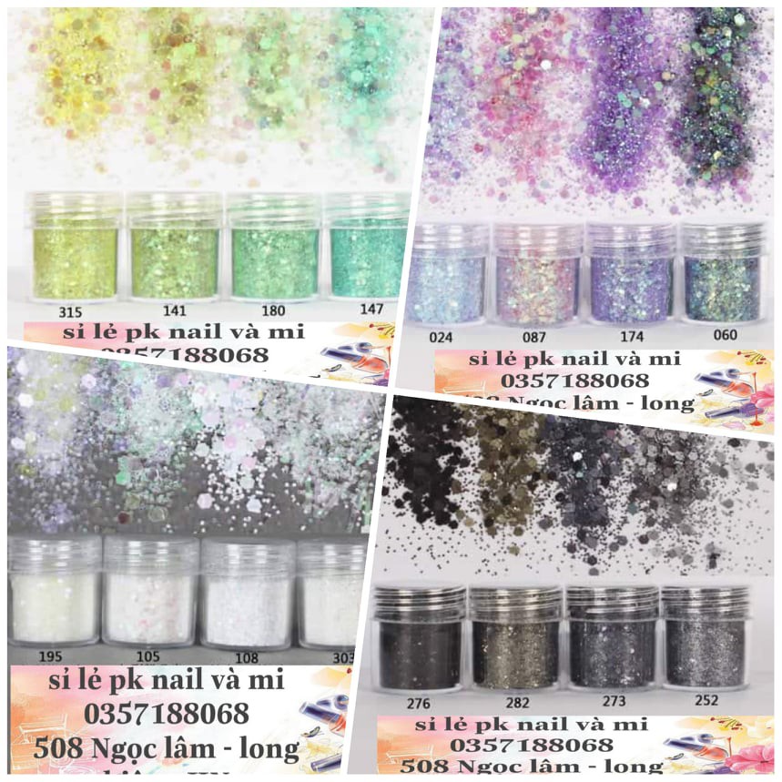 Nhũ kim tuyến 3d rắc móng