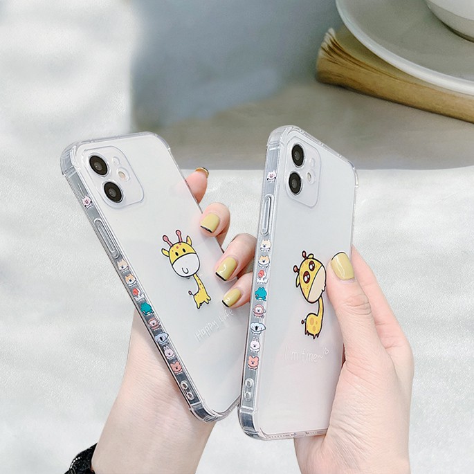 Ốp lưng iphone cạnh hình trong vuông hươu cute 6s/6splus/7/7plus/8/8plus/x/xr/xs/11/12/pro/max/plus/promax-Awifi A3-13