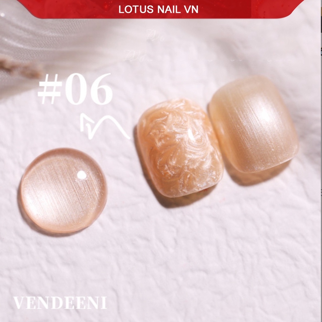 Set sơn gel ngọc trai 3D Vedeeni 9 màu siêu độc đáo mã A61 tặng kèm bảng màu