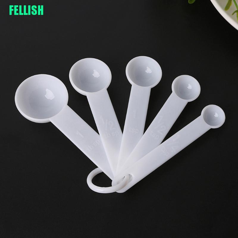 Bộ 5 Muỗng Đo Lường Bằng Nhựa Dùng Trong Nấu Ăn