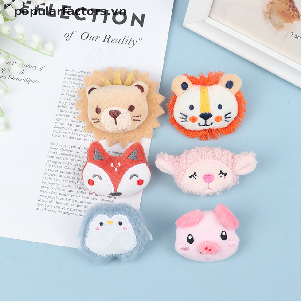 [Phổ Biến] Ghim Cài Áo Hình Thú Hoạt Hình Nhồi Bông Cho Quần Áo / Túi Xách [VN]