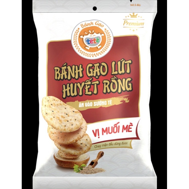 Bánh gạo lứt huyết rồng muối mè 140g