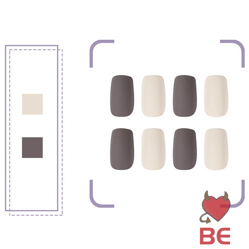 YADORNOS Set 24 móng tay giả thiết kế sành điệu hợp thời trang