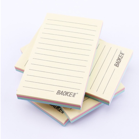 Sticky Note Màu Pastel Có Dòng Kẻ - 100 tờ Baoke