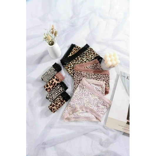 Quần lót nữ cạp vừa chất liệu cotton lạnh cao cấp họa tiết da báo sang chảnh Q2441