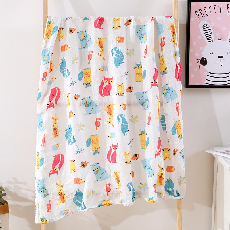 Khăn aden 2 lớp sợi tre hộp 2 cái quà tặng xịn xò cho bé