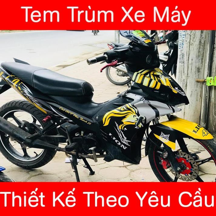 Tem Trùm Exciter 135 Vàng Đen Nhám Sư Tử