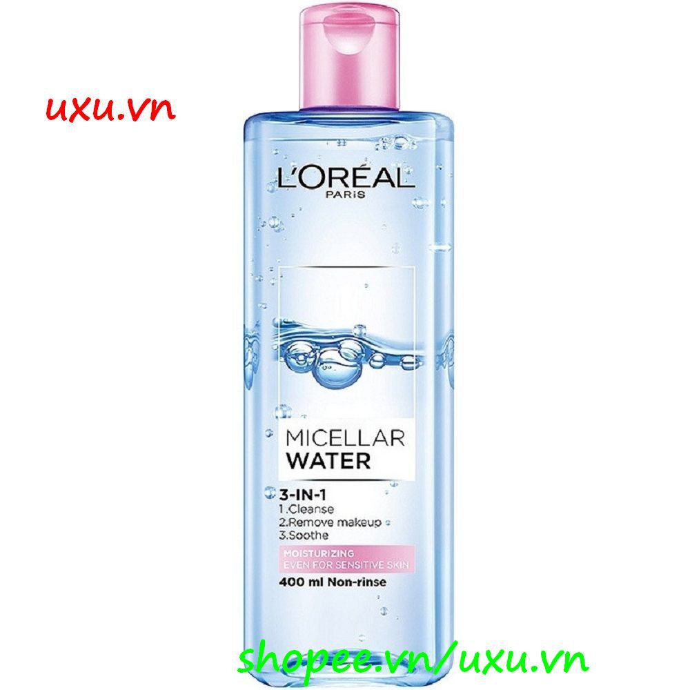 Nước Tẩy Trang 400Ml Loreal Hồng Dưỡng Ẩm Chuyên Sâu Micellar, Với uxu.vn Tất Cả Là Chính Hãng.