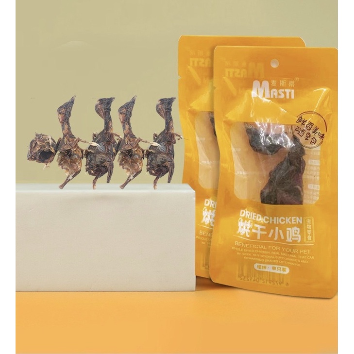 [Masti Pet Snack] Ức gà hấp / Gà sấy nguyên con / Gà hấp nguyên con ăn liền cho cún miu