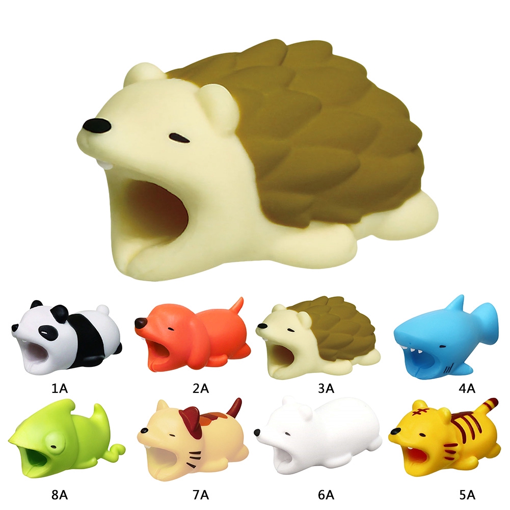 ｛youkun｝Cable Bite Protection Button Cute Animal Shaped Cable USB Data Transfer Head For Line