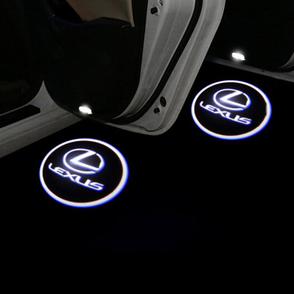 Bộ 2 Đèn LED Chiếu Logo Gắn Cửa Xe Hơi Lexus IS250 RX300 GS300 IS300 RX330 GX470 RX 350 LX470 ES350 GS350 NX ES IS Chất Lượng Cao