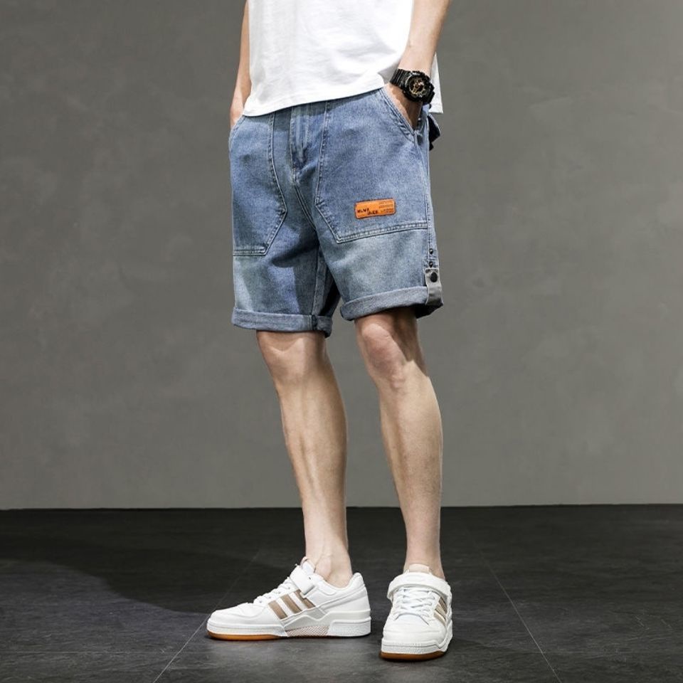Quần Short Denim Ống Rộng Thời Trang Mùa Hè 2023 Cho Nam