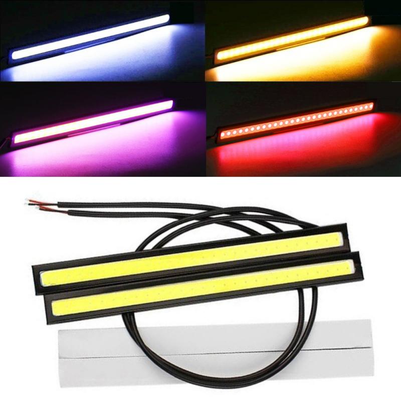 2 cái siêu rõ ràng 17cm led cob led drl đèn sương mù cho ô tô đèn chạy ban ngày cho ánh sáng thanh 12v 6500k đèn phong cách ô tô