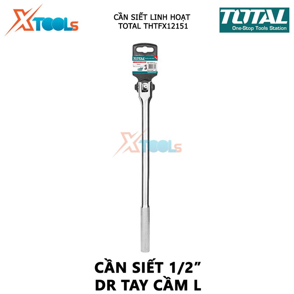 Cần siết lực linh hoạt 1/2 inch TOTAL THTFX1215 | cờ lê lực Kích thước 1/2&quot;, Chiều dài 375mm, Chất liệu 50BV30, chịu nhi