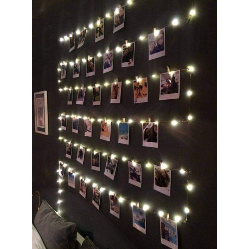 Đèn led, khung lưới sắt trang trí, in ảnh....