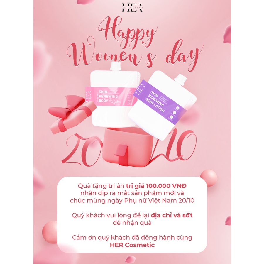 Combo Kem Skin Renewing Body Lotion & Tone Up Dạng Tuýp