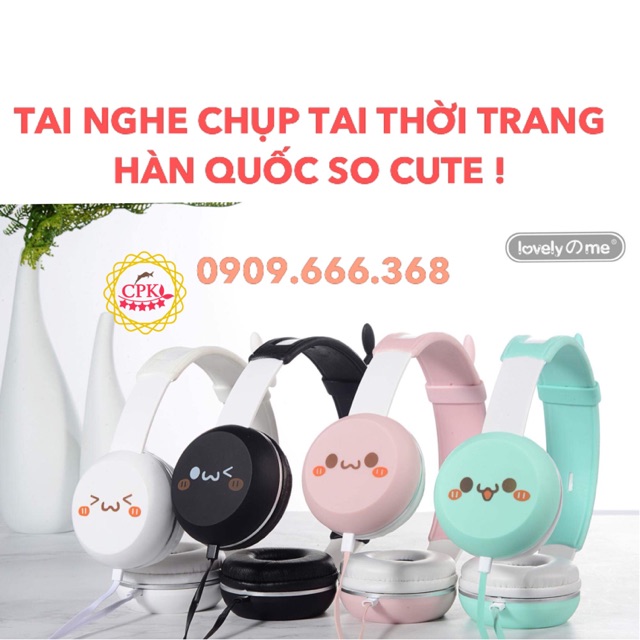 Tai nghe chụp tai thời trang Hàn Quốc so cute !