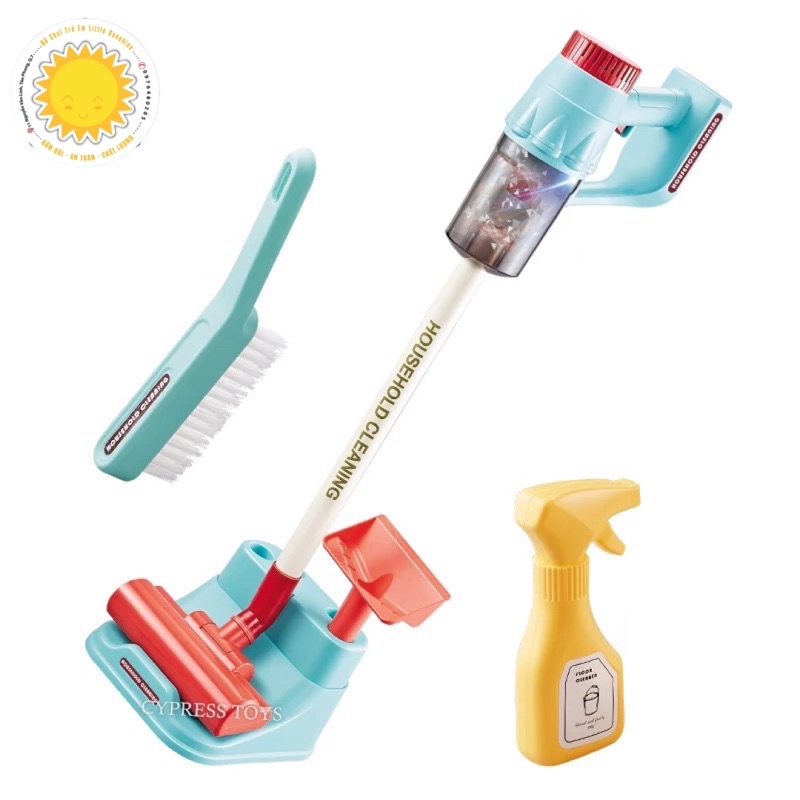 Đồ chơi dọn dẹp vệ sinh cho bé - máy hút bụi đa năng - rô bốt lau nhà dùng pin mẫu mới 2023