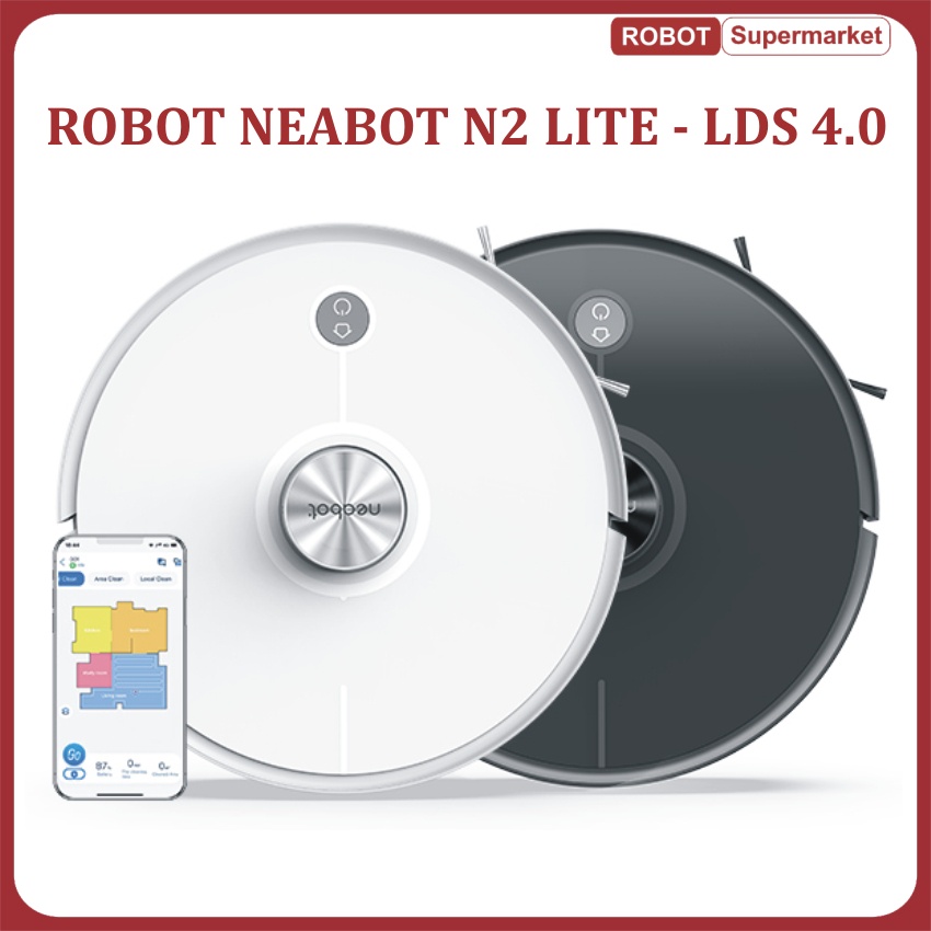 Robot Hút Bụi Lau Nhà Neabot N2 Lite - LDS 4.0 - Lực hút 2700pa - Pin 5200mah -  Phiên bản quốc tế