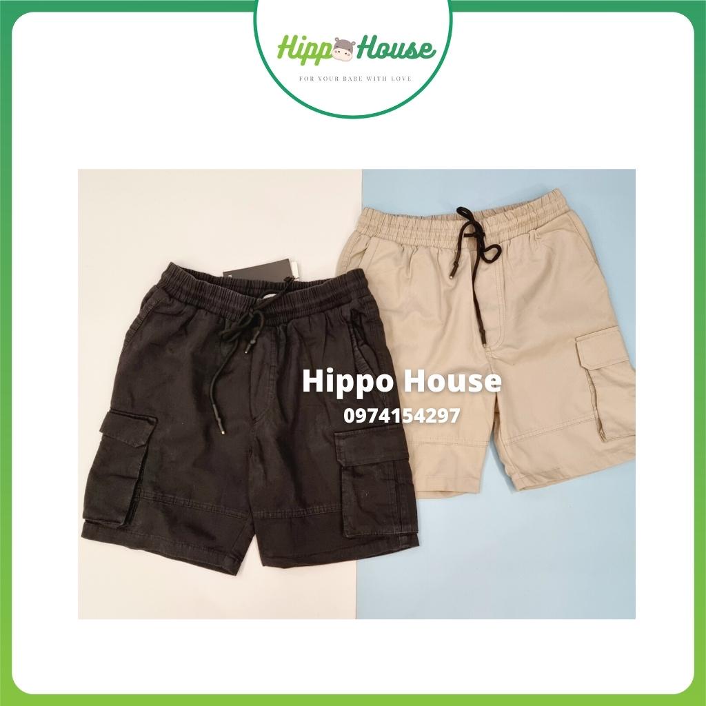 Quần Short Kaki Túi Hộp Bé Trai Hippo House Size Đại 30 đến 50kg