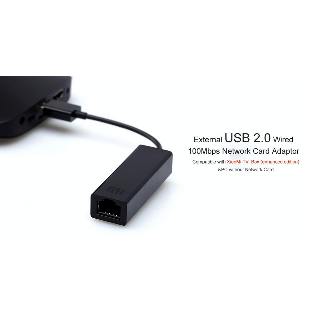 Đầu Chuyển Đổi Usb 2.0 Sang Rj45 Lan Tốc Độ Cao Cho Xiaomi 100mbps Đen