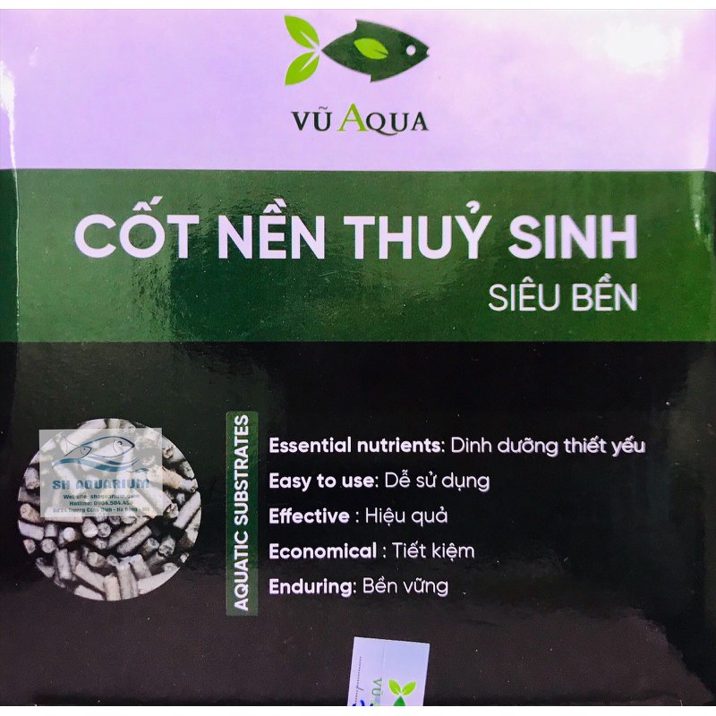 Cốt nền Vũ Aqua (Hộp 1 lít) - Cốt nền thủy sinh tốt nhất - Nền trồng cây thủy sinh - Hồ cá cảnh