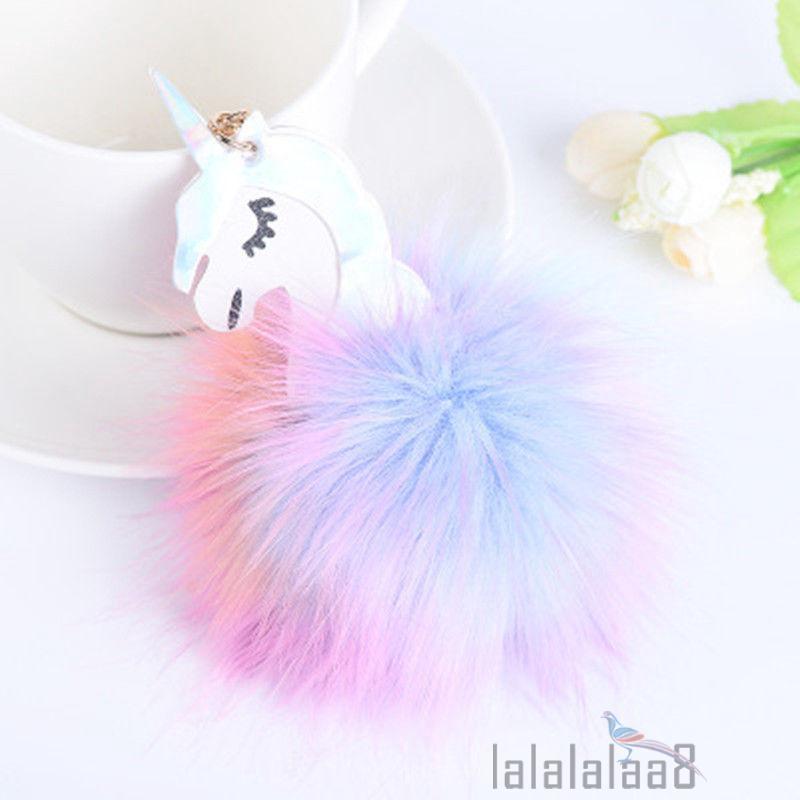 Móc khóa hình cục bông pompom dễ thương