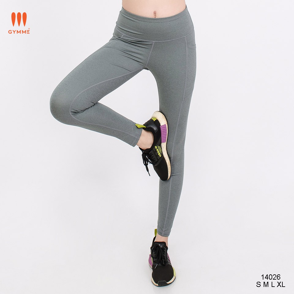 Quần dài tập legging thể thao nữ GYMME đồ tập yoga gym phối túi - 14026