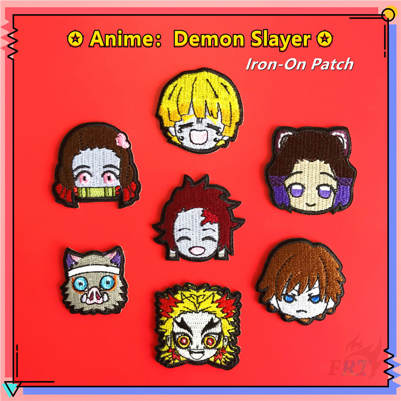 ♚ Anime Demon Slayer 04 Bằng Sắt 04 Chất Lượng Cao ♚ 1 Miếng Dán Ủi Quần Áo Hình Nhân Vật Tanjirou / Nezuko / Zenitsu / Inosuke / Shinobu