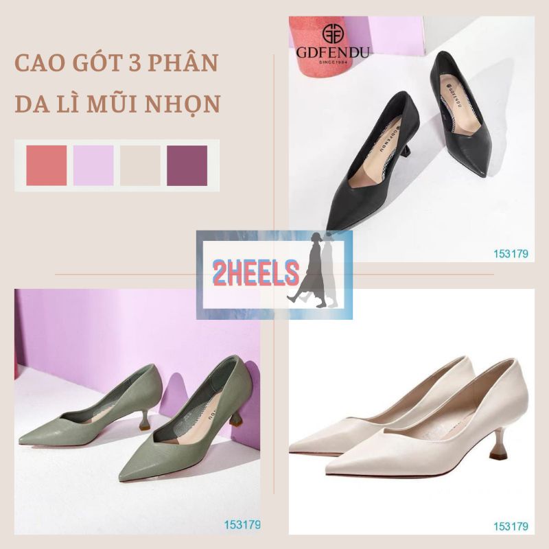 Giày Cao Gót - 3 Phân Da Lì Mũi Nhọn 153179