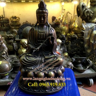 Tượng đồng đại thế chí bồ tát, tượng thế chí bồ tát cao 25cm, mẫu tượng đại thế chí ngồi