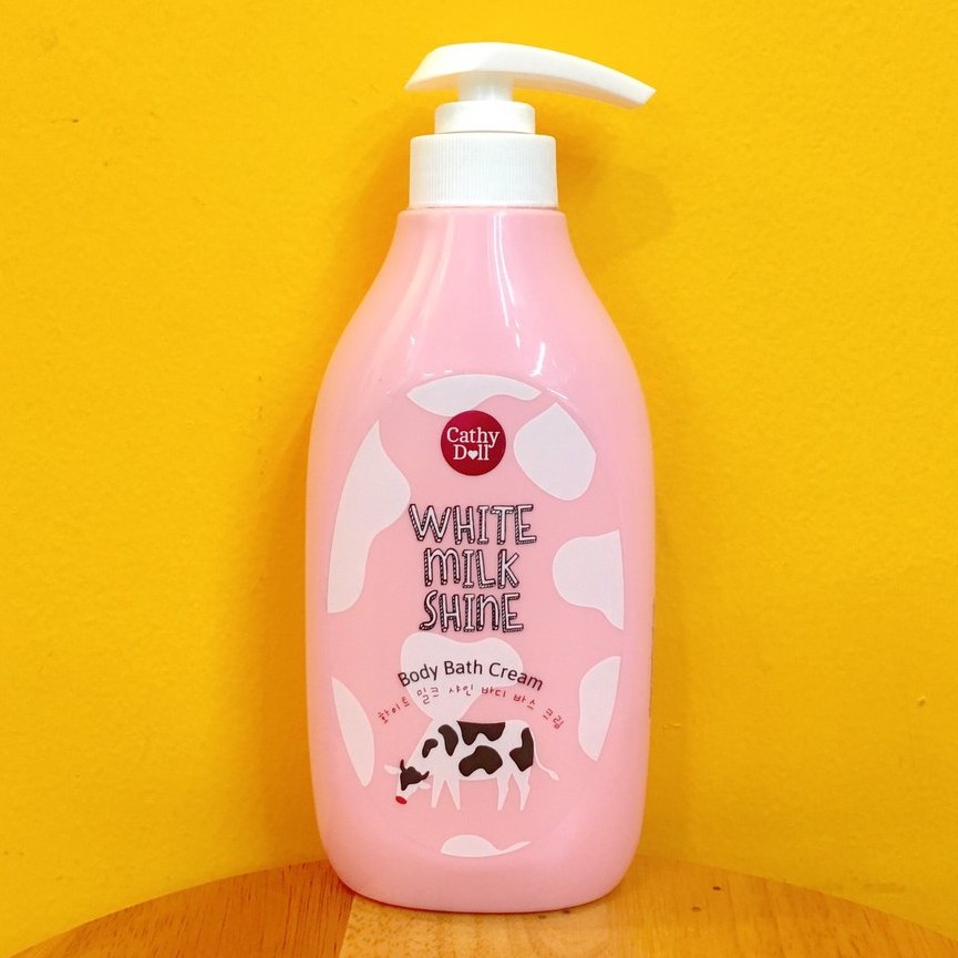 [Mã FMCGMALL - 8% đơn 250K] Sữa tắm sữa bò Cathy Doll White Milk Shine Body Bath Cream 450ml dưỡng da mềm mịn trắng sáng