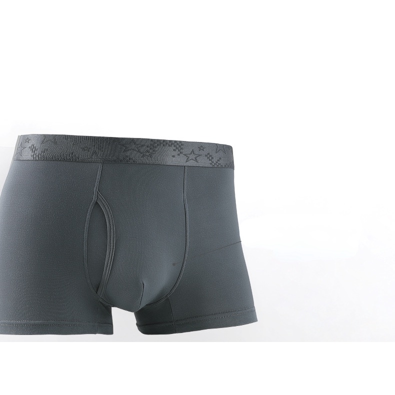 Quần Lót Boxer Màu Trơn Mềm Mại Thoáng Khí Thoải Mái Gợi Cảm Cho Nam 240