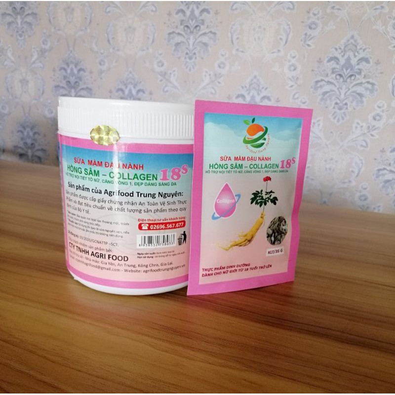 Tặng 3 gói Sữa Mầm Hồng Sâm Collagen khi mua 1lon  650g