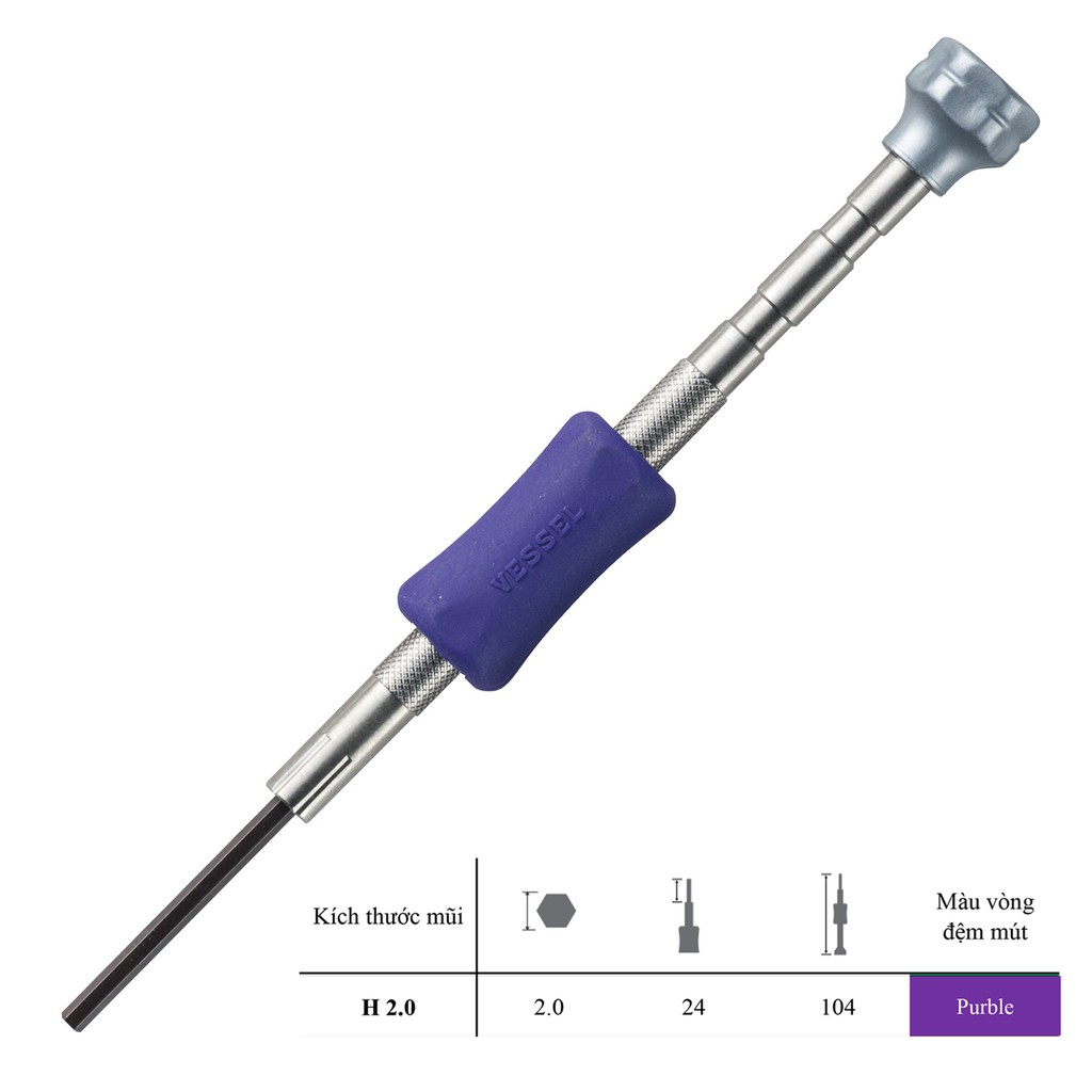 Bộ 06 cái tô vít đầu lục giác siêu nhỏ No.TD-58 Vessel