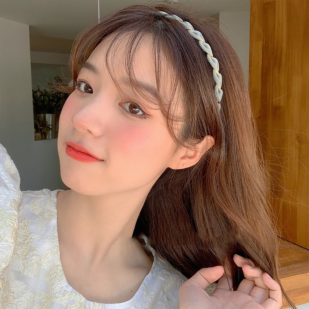 Băng đô cài tóc rửa mặt vải lưới mỏng nhiều màu dễ thương cho nữ