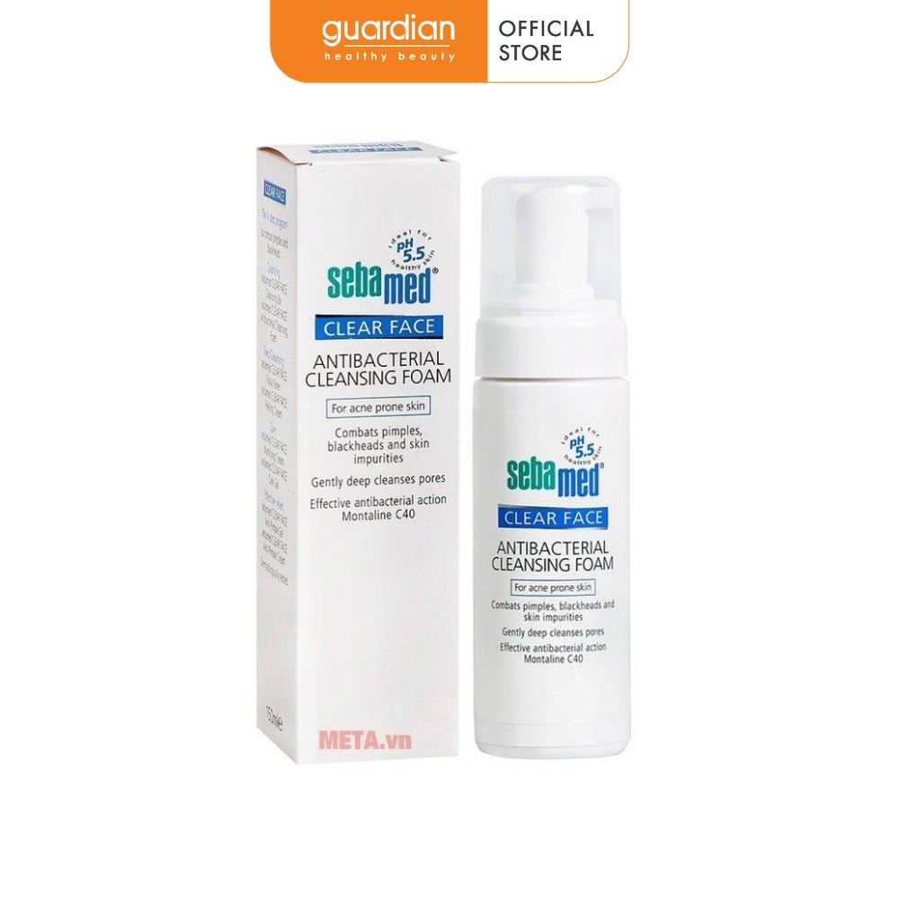 Sữa Rửa Mặt Tạo Bọt Sebamed Clear Face Antibacterial Cleansing Foam pH 5.5 150ml