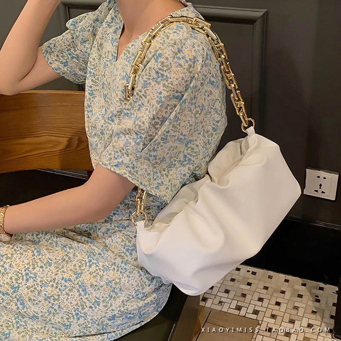 Túi kẹp nách nữ cá tính,Túi xách nữ cao cấp phối dây xích loại 1 Chip Xinh Boutique KN08 | BigBuy360 - bigbuy360.vn