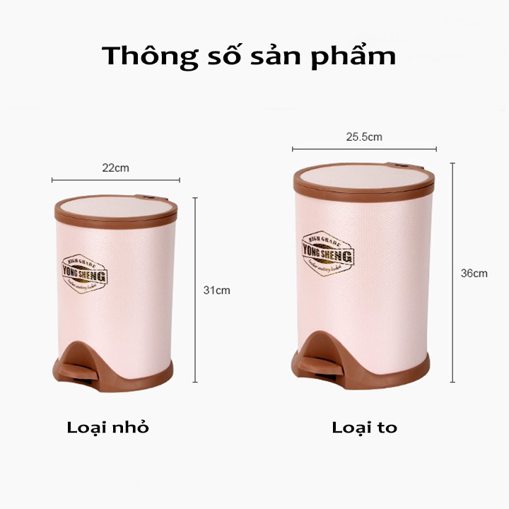 Thùng đựng rác thông minh công nghệ đóng nắp giảm chấn thông minh màu óng ánh 3D cao cấp HADU