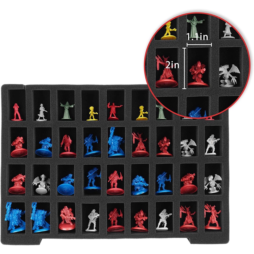 Túi Đựng Tượng Minature Tương Thích Với Warhammer 40k, DND Và Hơn - 72 Khe Ở Total  COI6