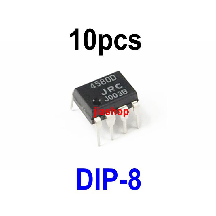 JRC4580D DIP-8 10 CÁI NJM4580D 4580D NJM4580 JRC 4580 và IC pxa4