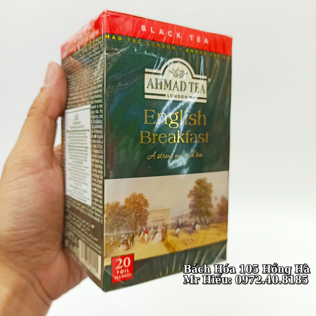 [T11/2022] Trà Ahmad Tea vị English Breakfast hộp 20 gói