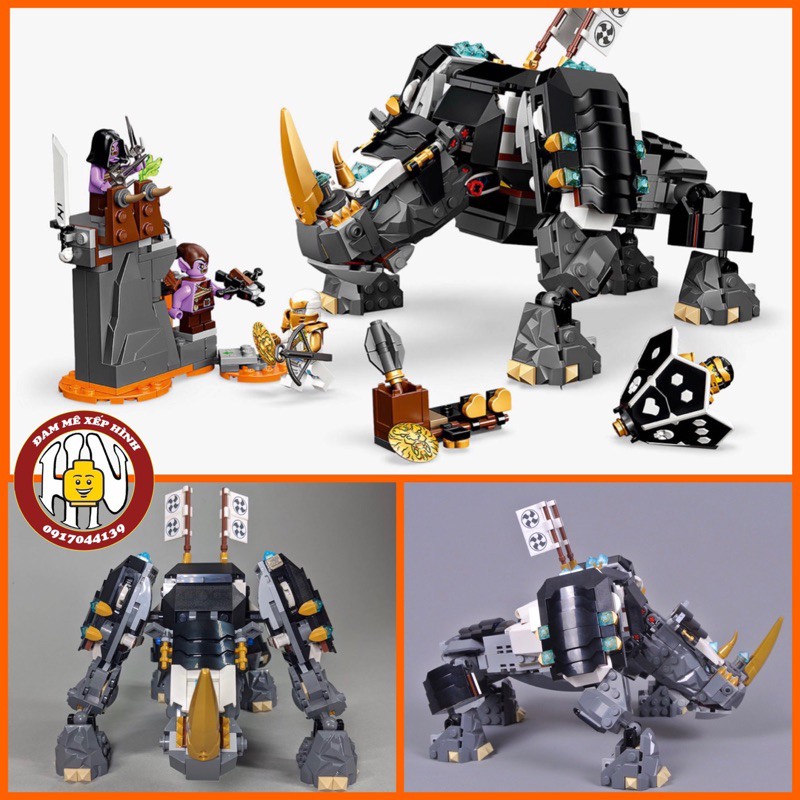 Đồ chơi xếp hình - Tê giác giáp đấu - Ninjago 13 - MG209 - Hàng chuẩn đẹp - Ảnh thật !