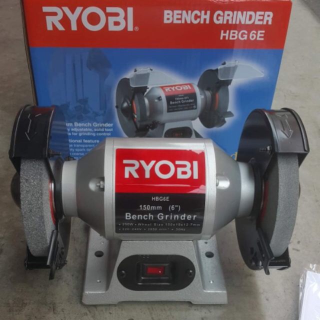 [Mã LIFEXANH03 giảm 10% đơn 500K] HBG-6E Máy mài 2 đá 150mm 1/3hp Ryobi Japan