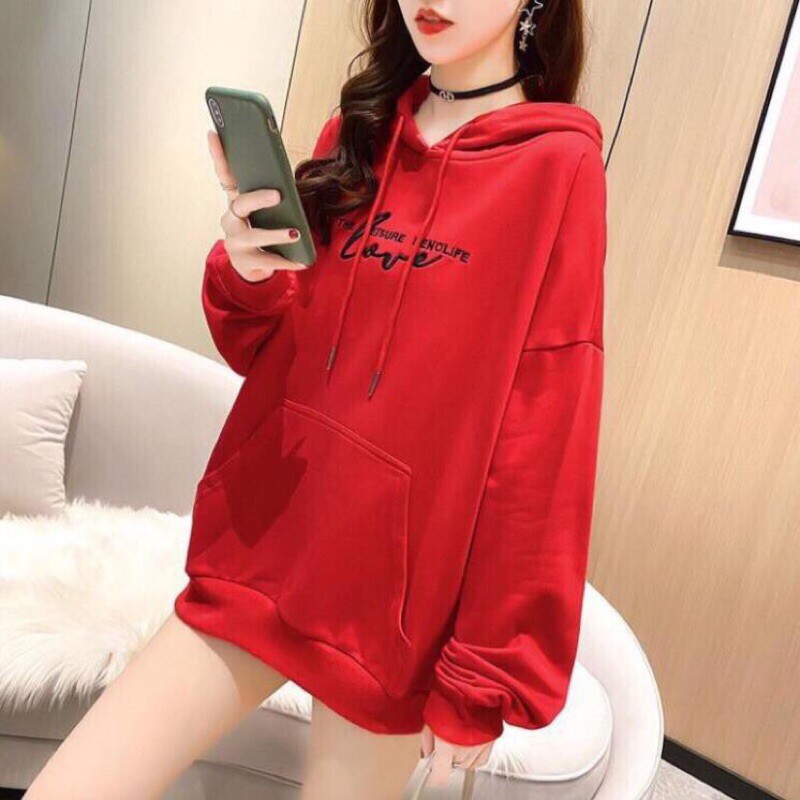 Áo Hoodie nữ, Hotdi nữ hoạ tiết Chữ Love ( Mẫu Siêu Hot 2021)